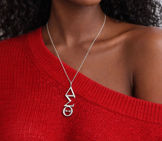 Delta Greek letter necklace