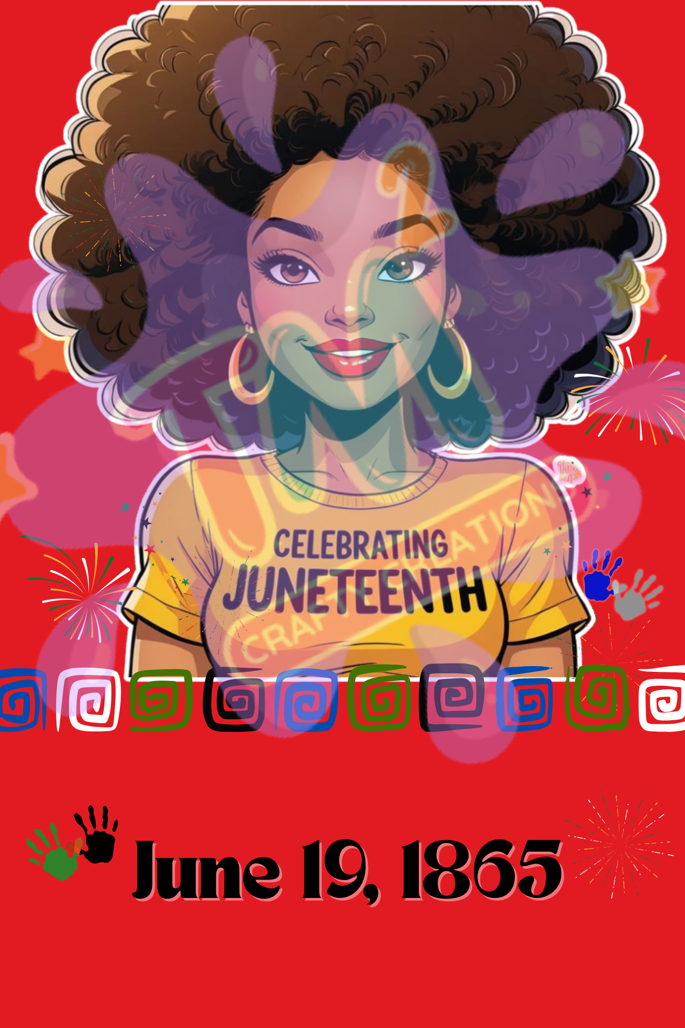 Juneteenth glass frosted cup