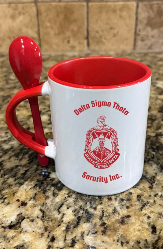 Delta mug with spoon