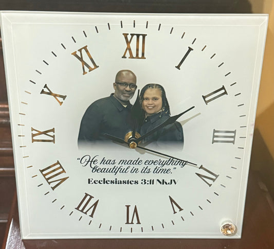 Personalized desk clock