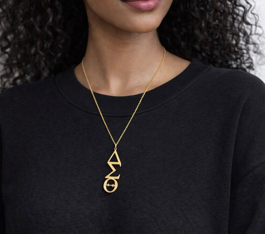 Delta Greek letter necklace