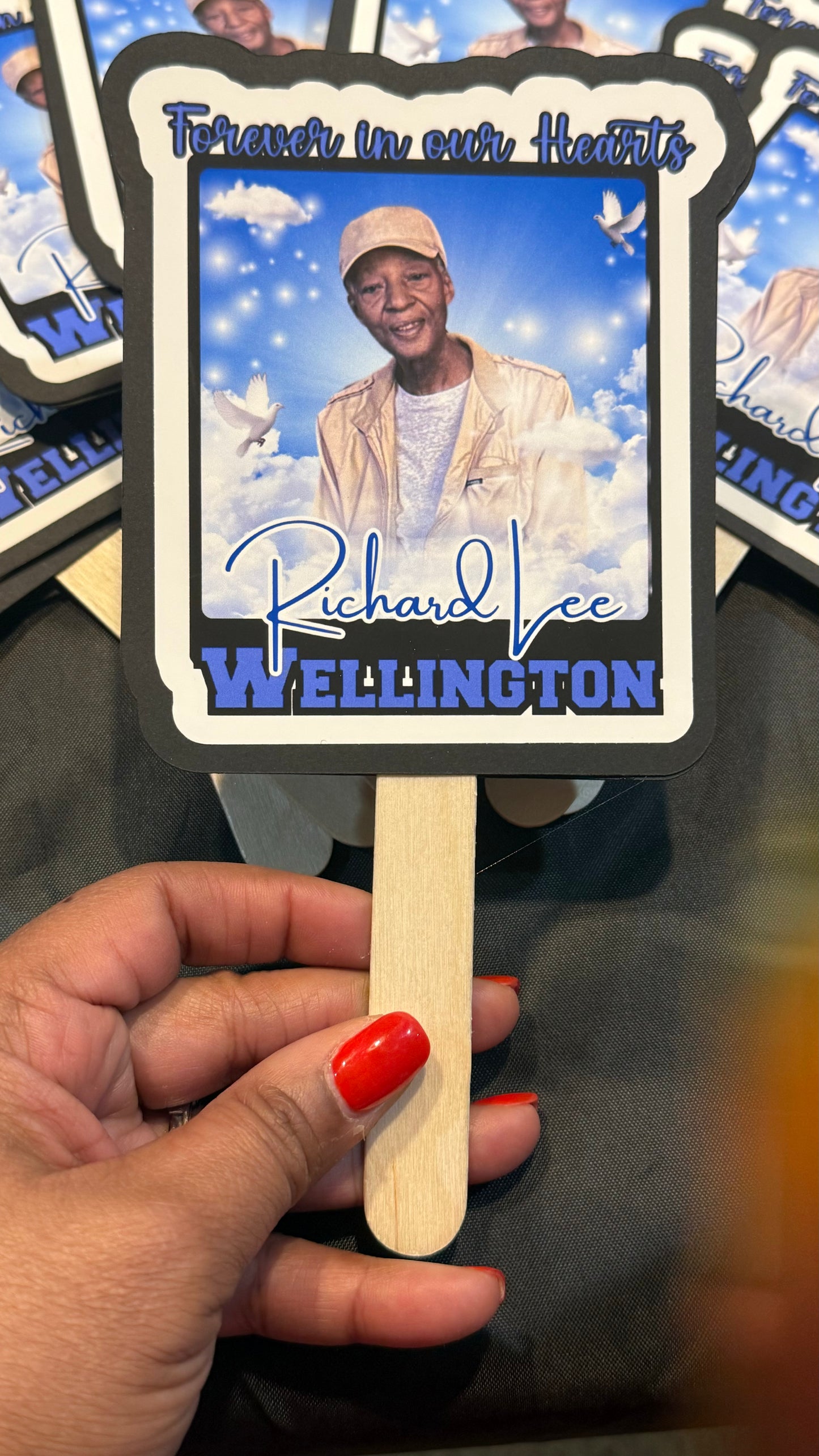 Small Memorial Fan - Set of 5