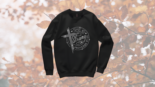 She is strong sweater
