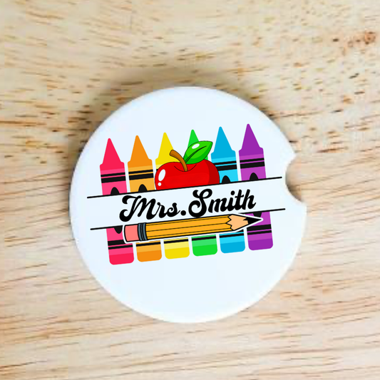 Teacher Car coasters (set of 2)